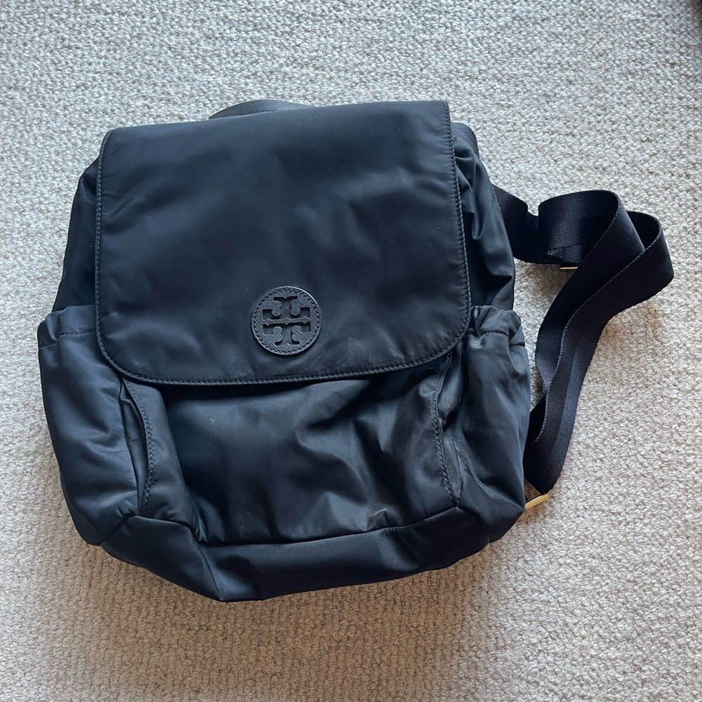 Tory Burch Black Nylon Backpack